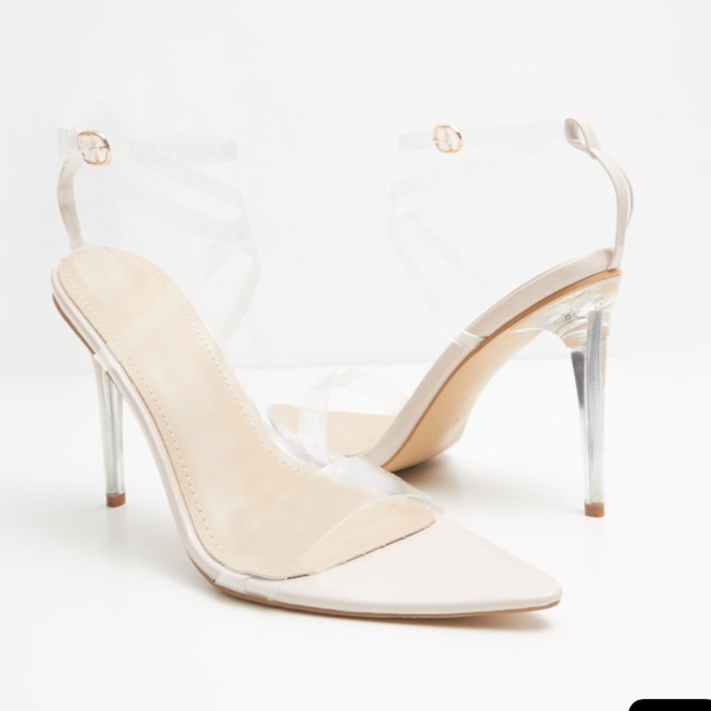 NWB!! Nude Clear Heels ✨